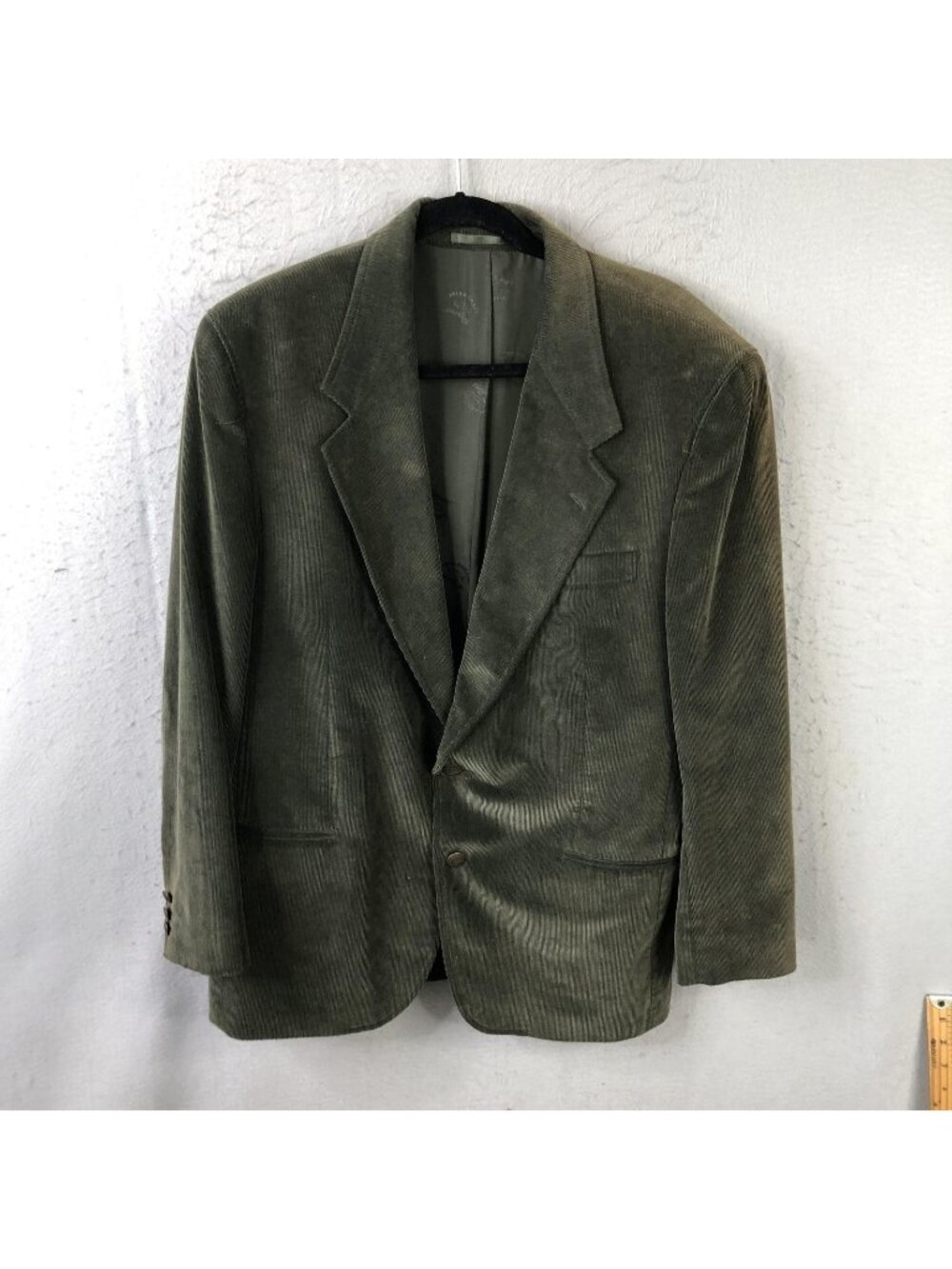 Paul & Shark Blazer Mens XL Green Corduroy Sport Coat Jacket Italy Yachting